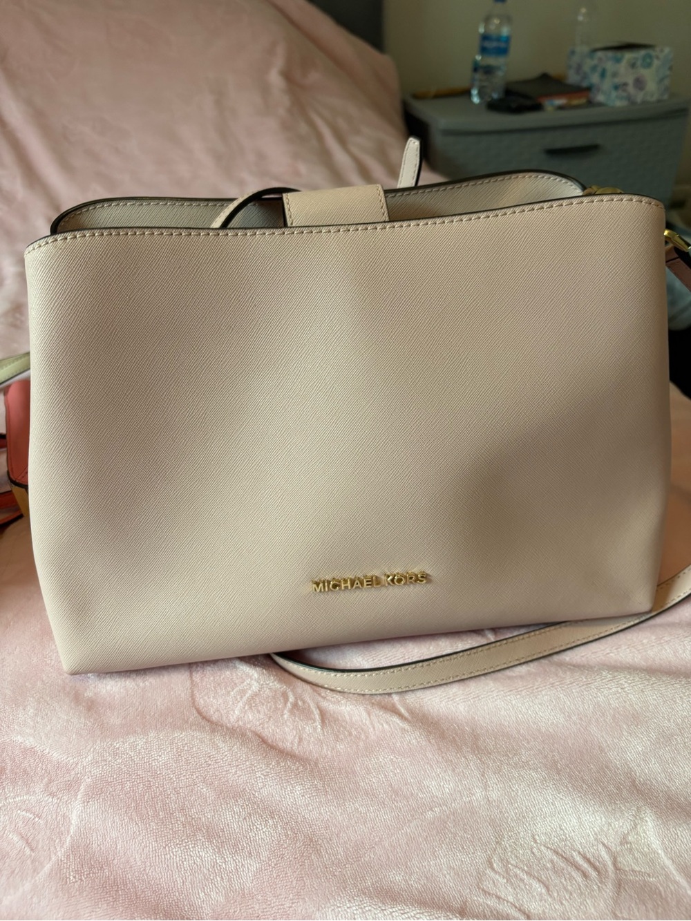 Michael Kors Pale Blush Saffiano Leather Crossbody